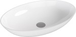 BANERA OVAL umyvadlo na desku, litý mramor, 60x40cm, bílá 14397