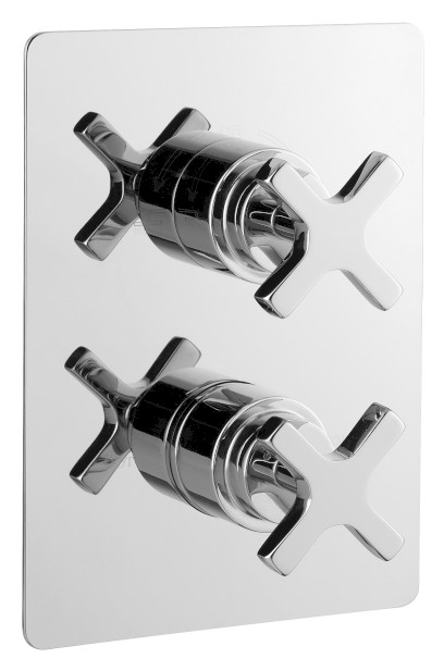 TRAX podomítková sprchová termostatická baterie, 2 výstupy, chrom TMAQ052