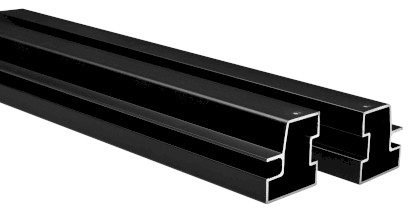 EASY BLACK set vodorovných spojovacích profilů pivotových dveří 1900mm ND550B