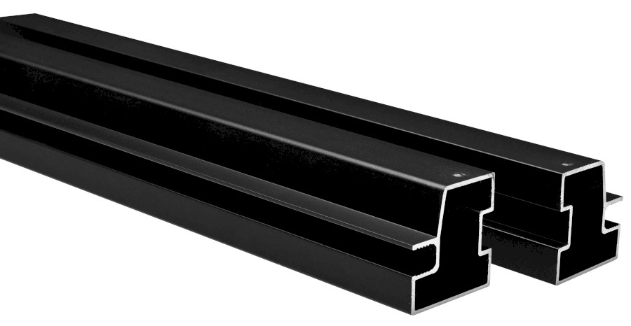 EASY BLACK set vodorovných spojovacích profilů pivotových dveří 1900mm ND550B