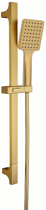 SC815GB (59007) Sprchová souprava hranatá, posuvný držák 680mm, zlato mat SC815GB