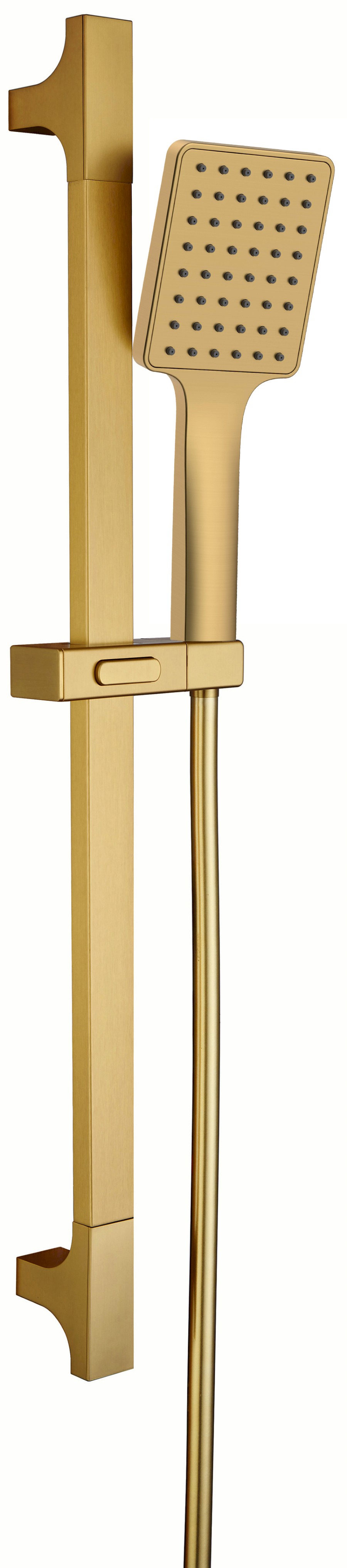 SC815GB (59007) Sprchová souprava hranatá, posuvný držák 680mm, zlato mat SC815GB