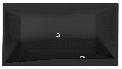 QUEST obdélníková vana 190x100x49cm, černá mat 78531.21