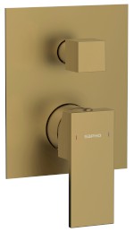 CM042GB (53051) CUBEMIX podomítková sprchová baterie, 2 výstupy, zlato mat CM042GB