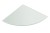 Rohová polička 200x200x8mm, mléčné sklo 22487