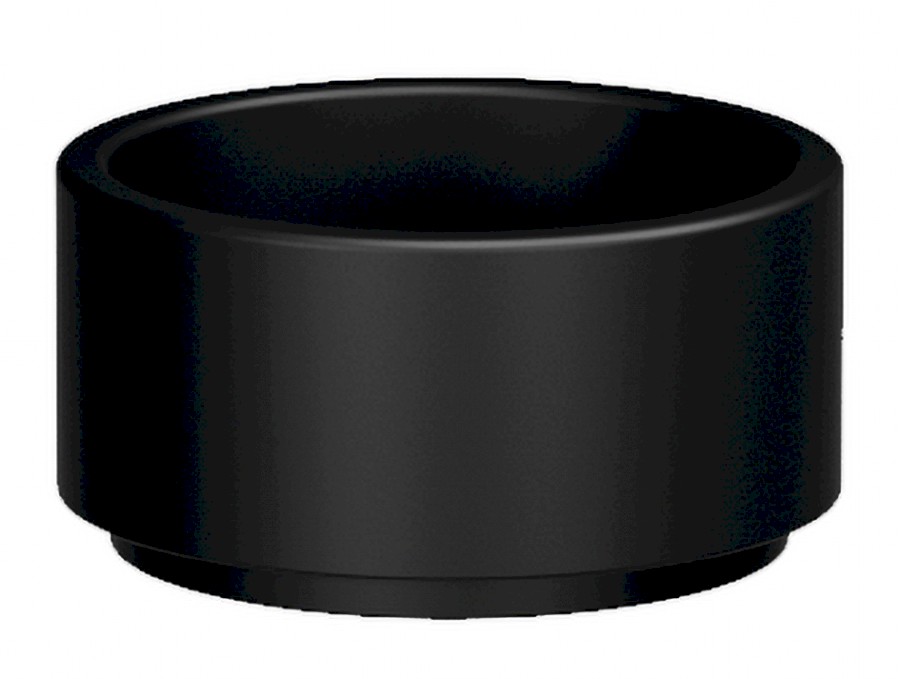 554031 (62025) OKE keramické umyvadlo na desku, Ø 30cm, černá mat 554031