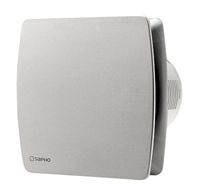 LEX koupelnový ventilátor axiální s časovačem, 15W, potrubí 100mm, nerez mat LX104