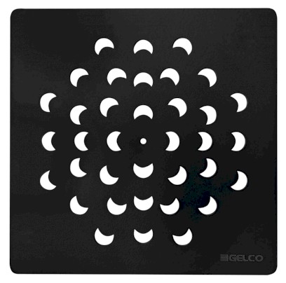 Čtvercová krytka sifonu, černá KSM104B