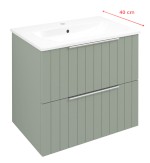 CIRASA STRIP umyvadlová skříňka 58x54x39cm, verde CR592-4444S