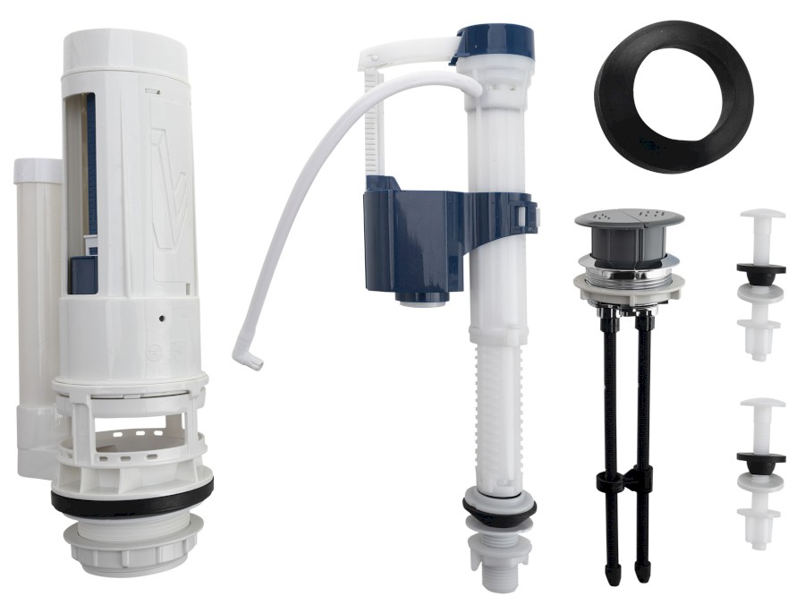 NDMC102-4 (54463) Splachovací souprava s DUAL tlačítkem 49 mm, spodní napouštění 1/2