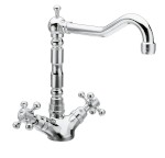 ANTEA stojánková dřezová baterie s retro hubicí, chrom 3121