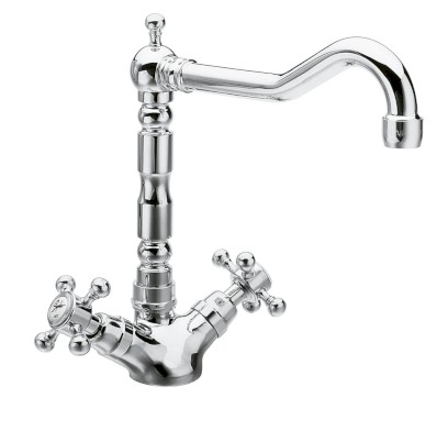 ANTEA stojánková dřezová baterie s retro hubicí, chrom 3121