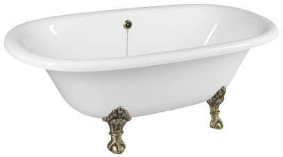 REGATA volně stojící vana 175x85x61cm, nohy bronz, bílá 10121
