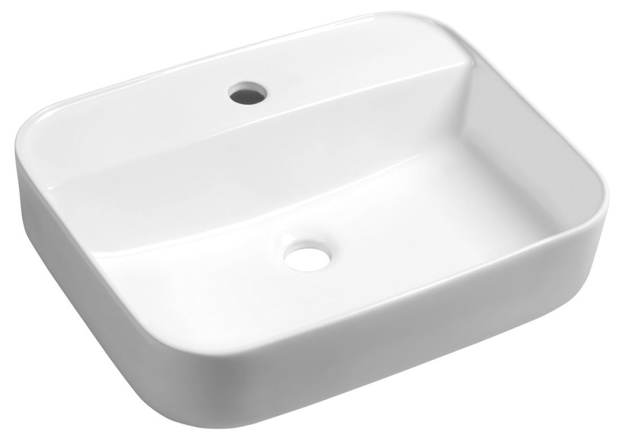 GARDA keramické umyvadlo na desku, 50x40cm, bílá AR452
