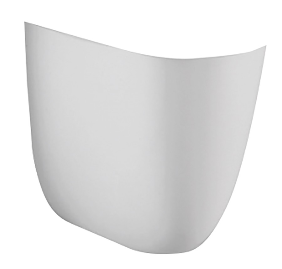 Keramický kryt sifonu, polosloup, bílá 16302