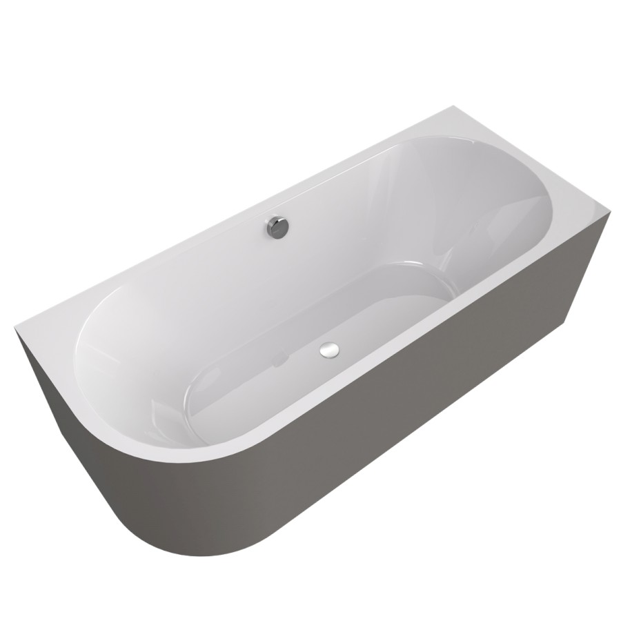 VIVA R MONOLITH asymetrická vana 180x75x60cm, bílá/agila 72129M.43