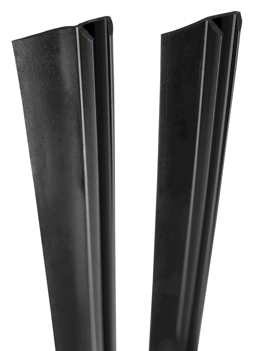 Set svislých těsnění pro sklo 5/5mm, 2000mm, černá SPBL01