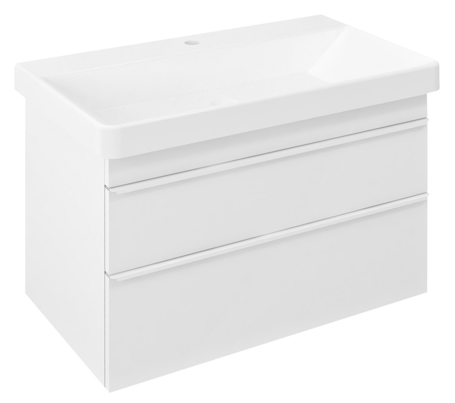 SITIA umyvadlová skříňka 75,6x50x44,2cm, 2xzásuvka, bílá mat SI080-3131