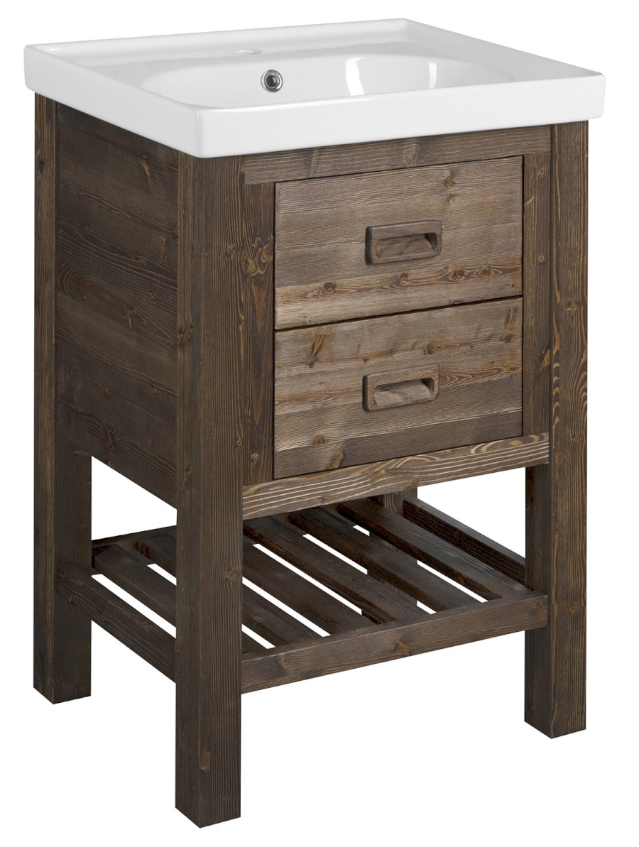 BA068S (50537) BRAND umyvadlová skříňka 56x83x43cm, mořený smrk BA068S