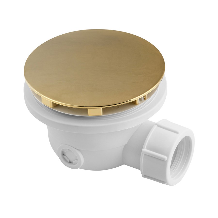 1711GB (50553) Vaničkový sifon, průměr 90mm, DN40, krytka zlato mat 1711GB
