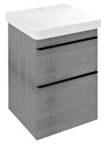 SITIA umyvadlová skříňka 46,4x70x44,2cm, 2xzásuvka, dub stříbrný SI050-1111