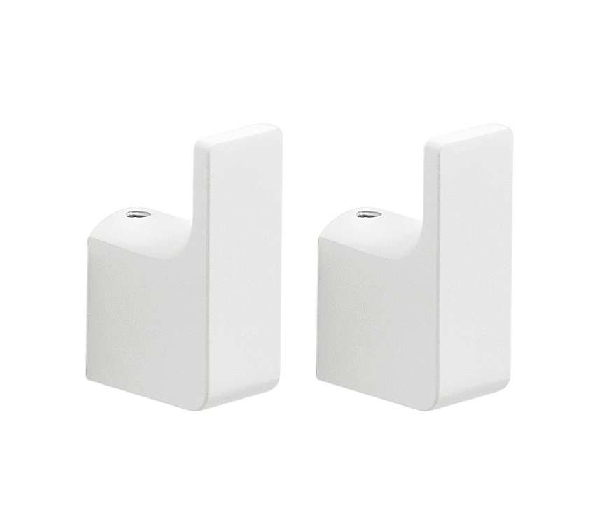 PIRENEI háček, balení 2 ks, bílá mat PI2702