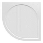 ARCA sprchová vanička z litého mramoru, čtvrtkruh 80x80cm, R550, bílá PA558