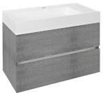 ODETTA umyvadlová skříňka 82x50x43,5cm, dub stříbrný DT085-1111