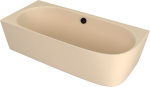 SUSSI L rohová stojící vana litý mramor 160x70x49,5cm, béžová mat 90191L.81