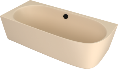 SUSSI L rohová stojící vana litý mramor 160x70x49,5cm, béžová mat 90191L.81