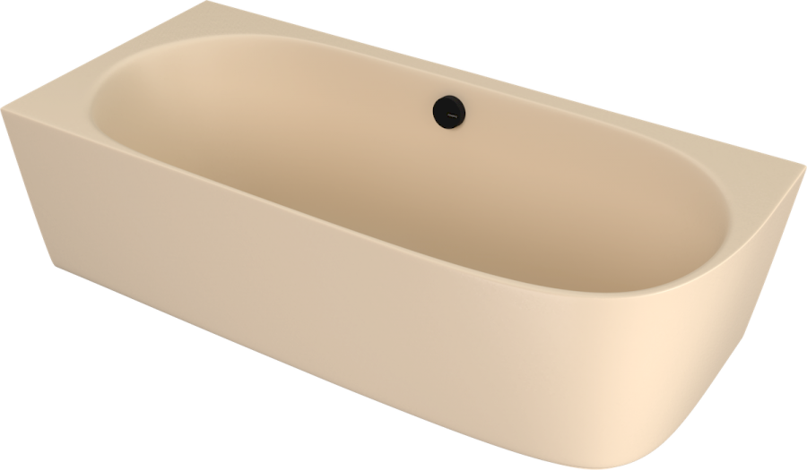 90191L.81 (57523) SUSSI L rohová stojící vana litý mramor 160x70x49,5cm, béžová mat 90191L.81