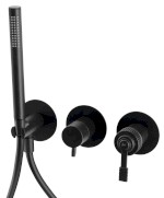 RV052/15 (57773) VERSI podomítková sprchová/vanová baterie s ruční sprchou, 2 výstupy, černá mat RV052/15
