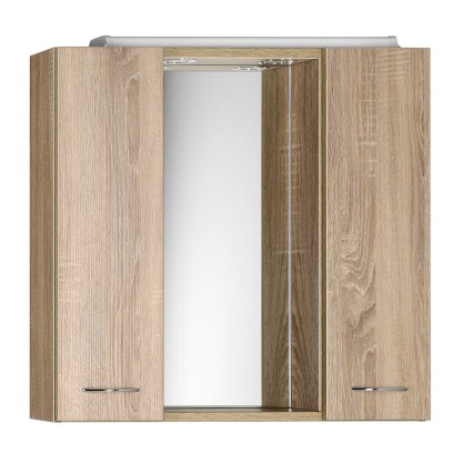 ZOJA/KERAMIA FRESH galerka s LED osvětlením, 70x60x14cm, dub platin 45029