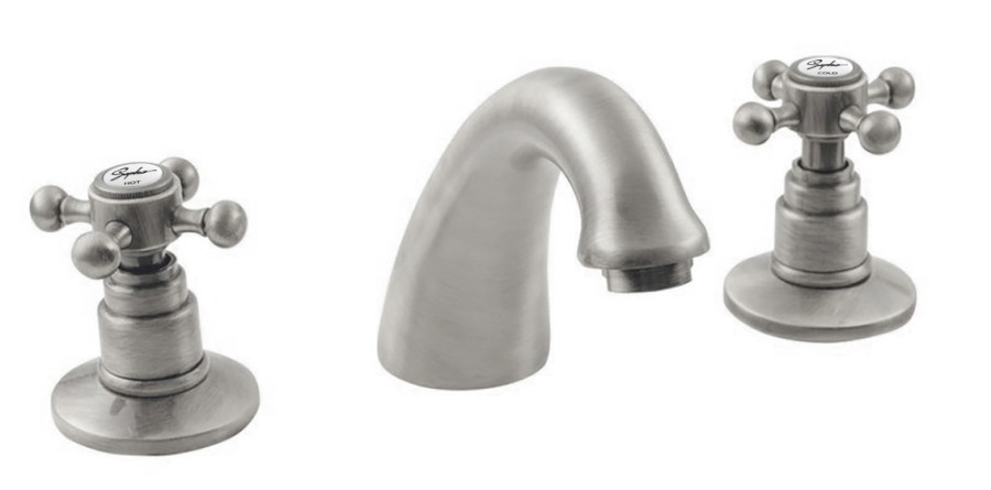 ANTEA tříprvková umyvadlová baterie s výpustí, nikl 3028