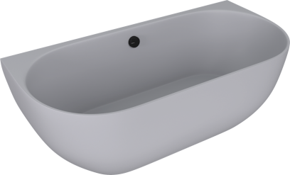 PAGODA nástěnná vana litý mramor 170x85x58cm, šedá mat 72976.31