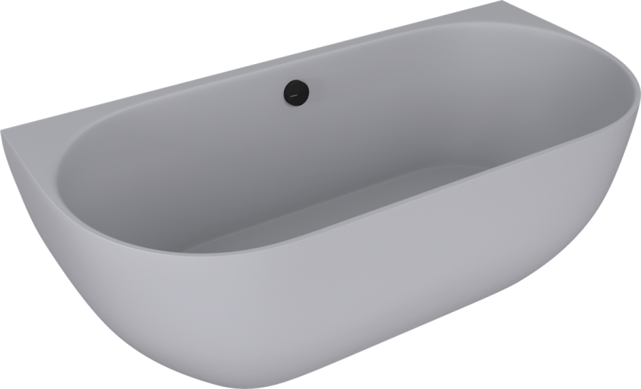 72976.31 (57544) PAGODA nástěnná vana litý mramor 170x85x58cm, šedá mat 72976.31