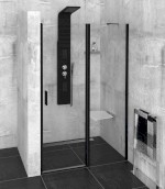 ZOOM BLACK sprchové dveře 1300mm, čiré sklo ZL1313B
