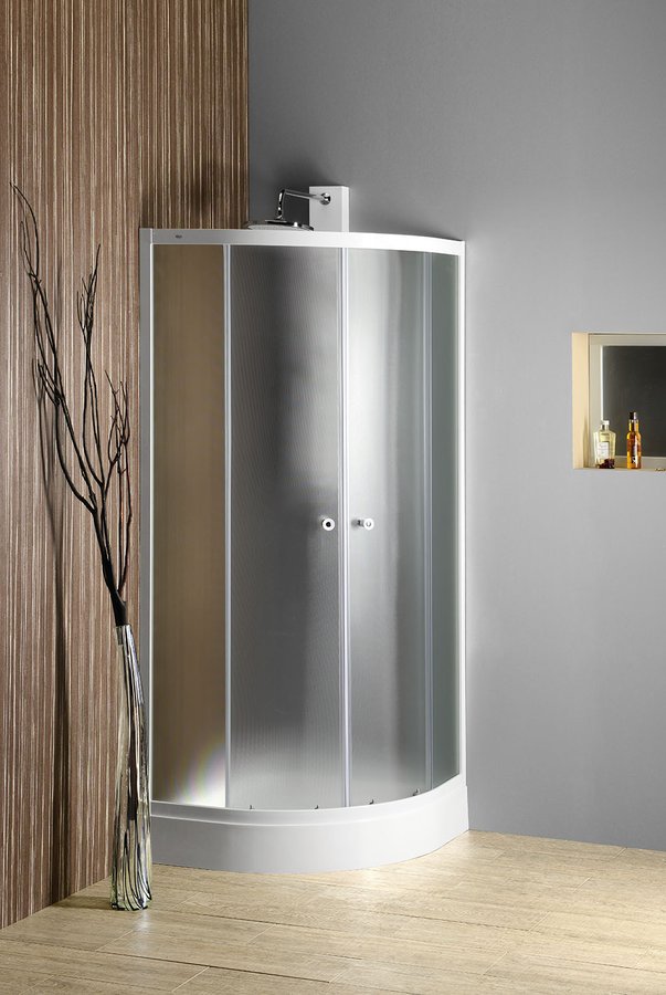 ARLEN čtvrtkruhová sprchová zástěna 800x800 mm, sklo BRICK BTR800