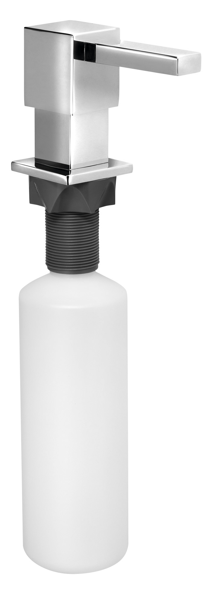 SP011 (21061) Zápustný dávkovač mýdla, hranatý, chrom SP011