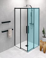 ALTIS BLACK posuvné dveře 980-1000mm, výška 2000mm, čiré sklo AL1512B