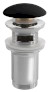 Umyvadlová výpust 5/4“, click-clack, keramická zátka, 10-50mm, černá mat AR903