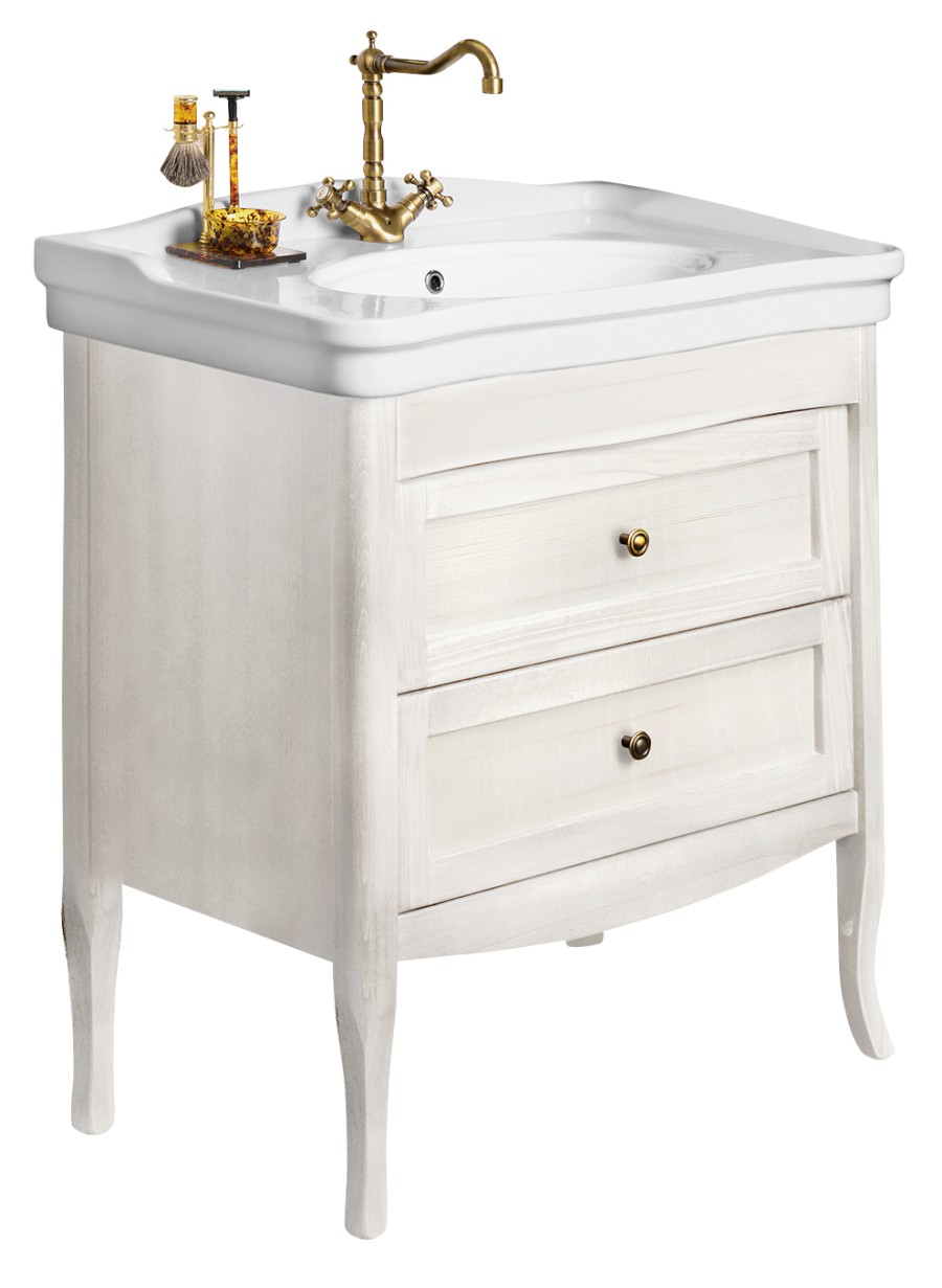 1655 (31682) RETRO umyvadlová skříňka 73x80x46,5 cm, starobílá 1655