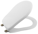 108601 (19637) RETRO WC sedátko Soft Close, polyester, bílá/bronz 108601
