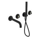 UT093B-1 (57419) ULTRAMIX tělo podomítkové vanové baterie s hubicí a ruční sprchou, 2 výstupy, černá mat UT093B-1