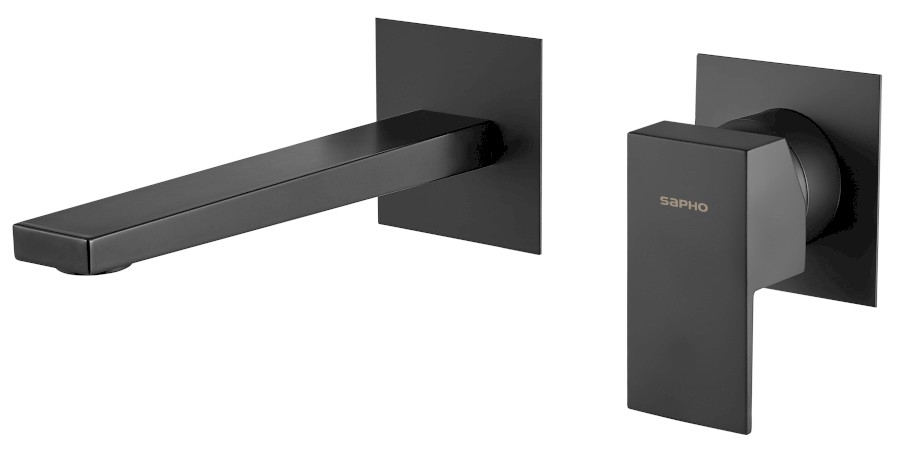 1102-78B (51174) SPECTRE podomítková dvouprvková umyvadlová baterie, černá mat 1102-78B