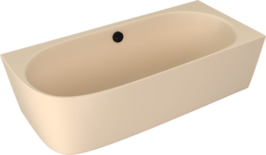 90191R.81 (57533) SUSSI R rohová stojící vana litý mramor 160x70x49,5cm, béžová mat 90191R.81
