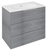 CIRASA umyvadlová skříňka 79,8x75x46cm, 3x zásuvka, dub stříbrný CR831-1111