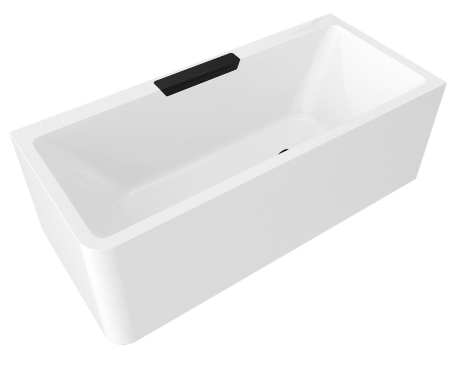 73836MR.102 (60688) CASCATA R MONOLITH obdélníková vana 180x80x60cm, kaskáda černá 73836MR.102