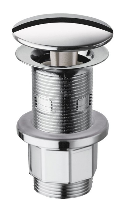 Umyvadlová výpust 5/4“, neuzavíratelná, velká zátka, 10-80mm, chrom WF43451
