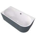 33611M.42 (60363) ASTRA L MONOLITH asymetrická vana 160x75x60cm, bílá/siena 33611M.42